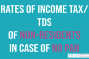 Rates of tax for Non-residents in case of No PAN
